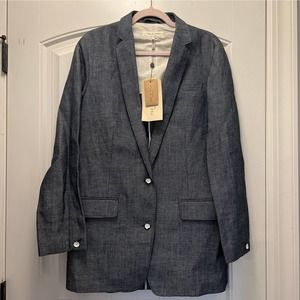 Rag & Bone Women’s Single Breasted 2 Button Battle Blazer Jacket Size S Gray NWT